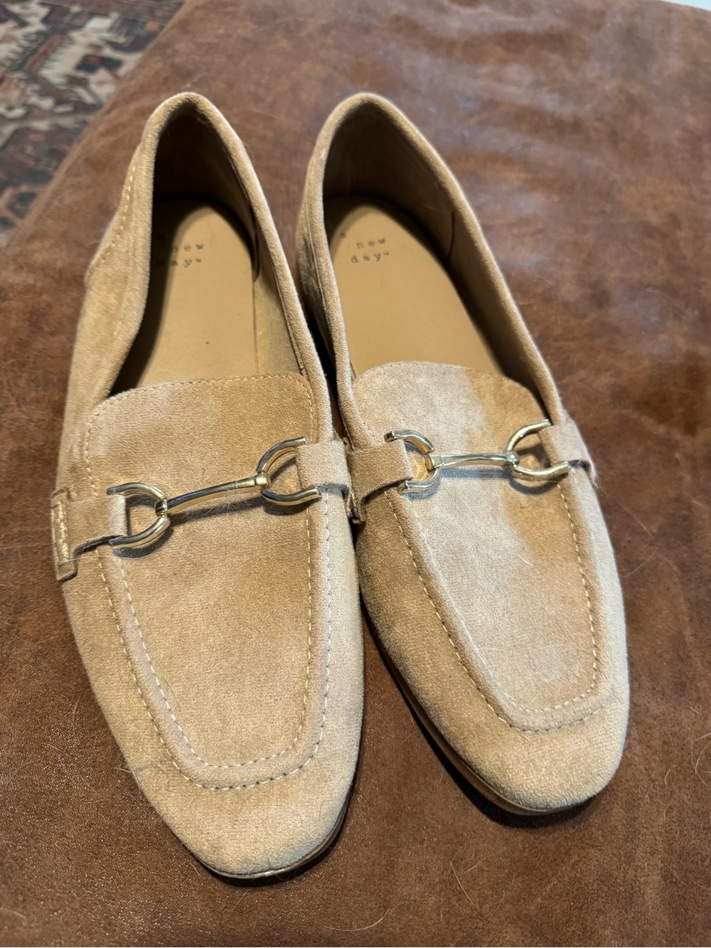 a new day Beige Suede Bit Loafers